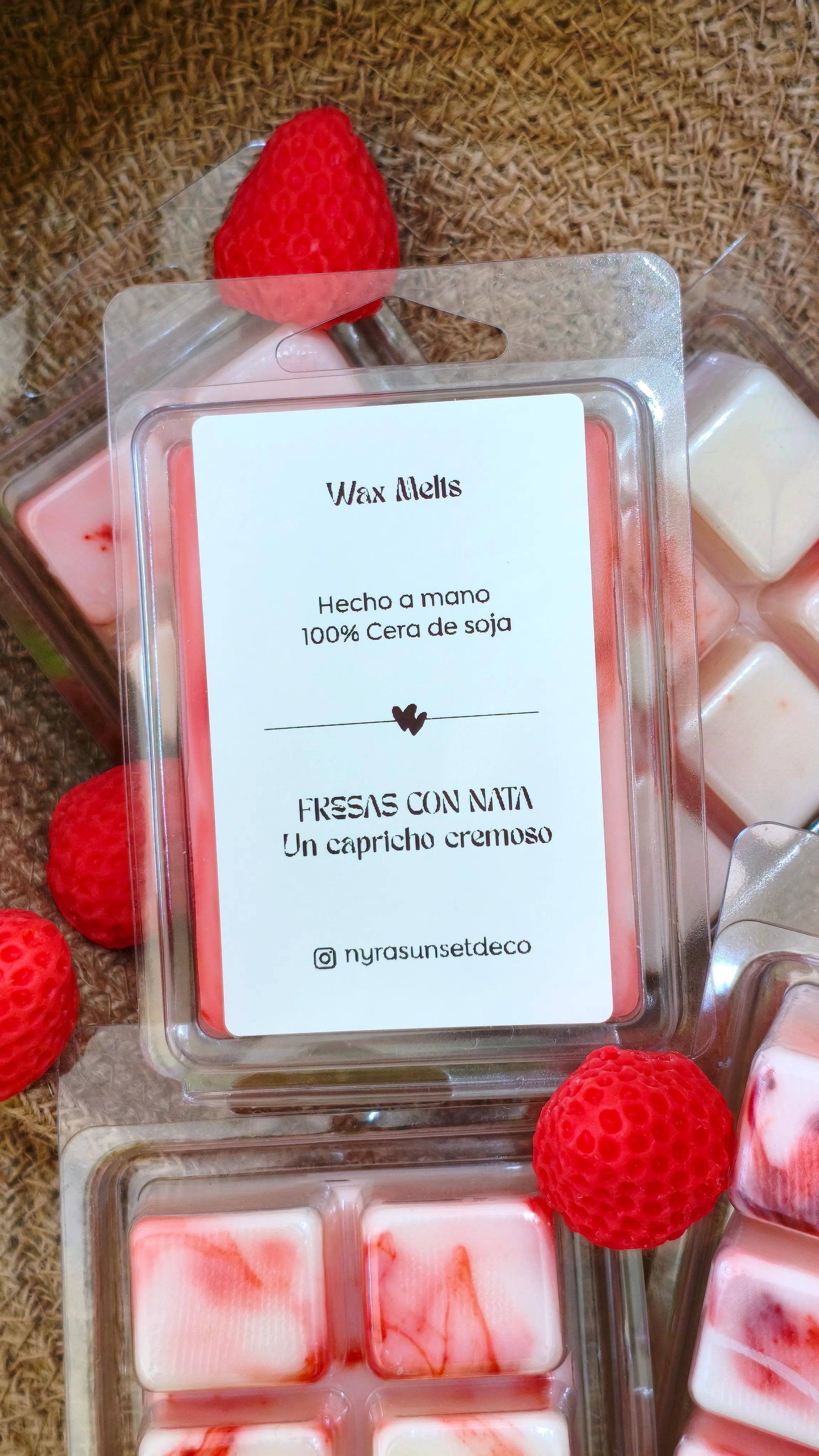 Wax melts de Fresas con Nata