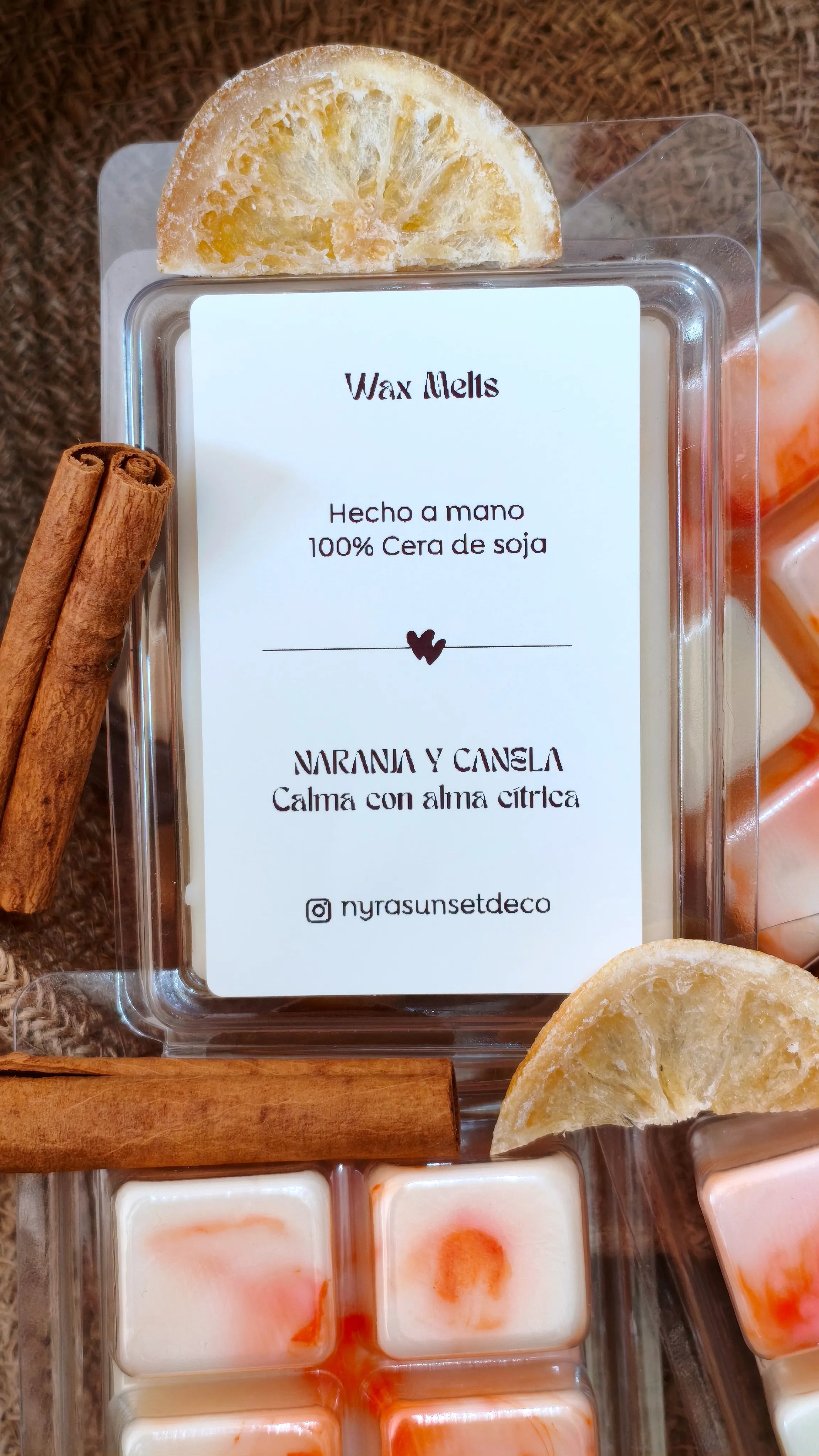 Wax Melts de Naranja y Canela