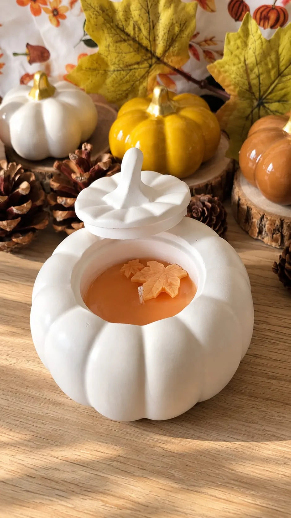 Vela en recipiente Calabaza