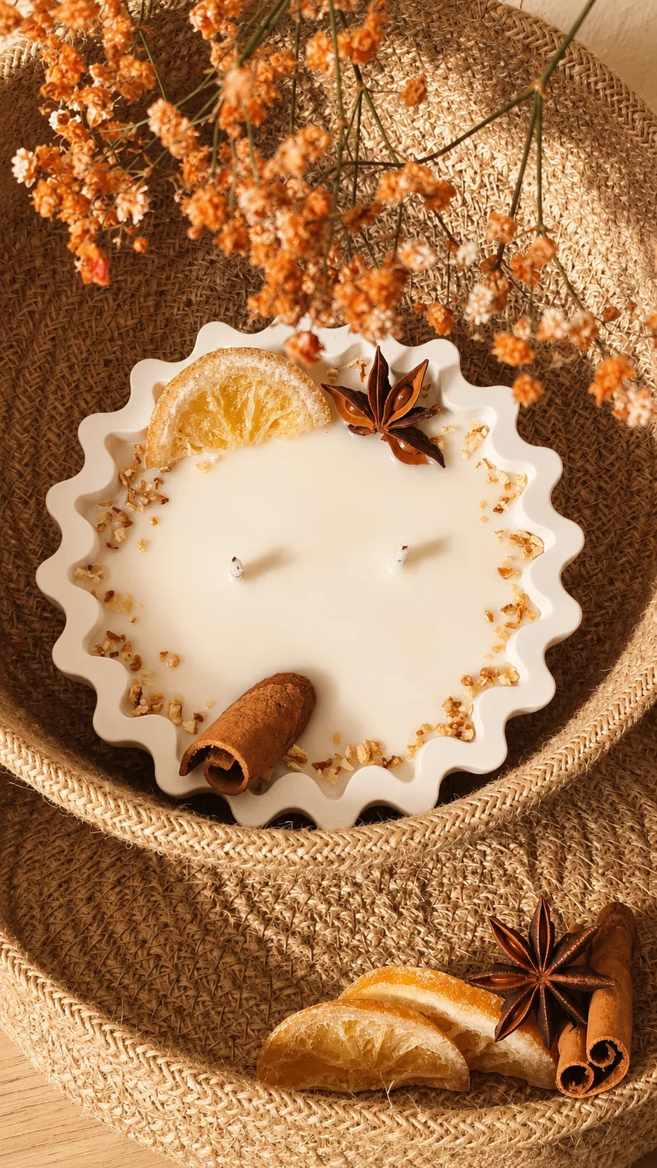Vela Naranja y Canela