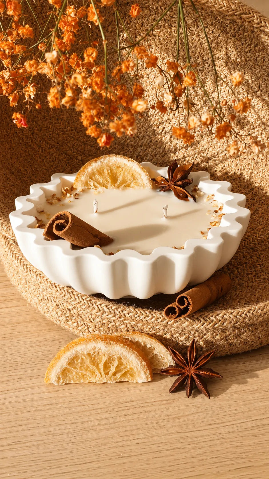 Vela Naranja y Canela