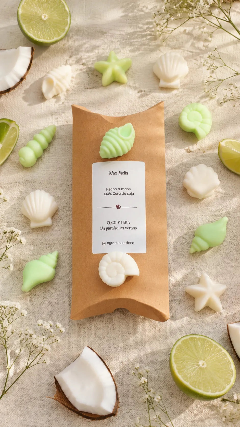 Wax melts de Coco y Lima
